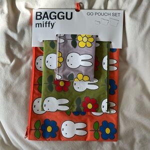 NWT BAGGU Go Pouch Set Miffy